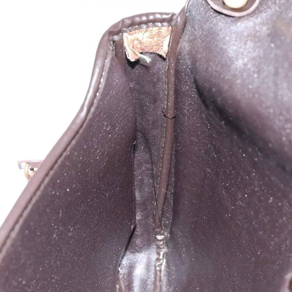 Christian Dior Trotter Canvas Shoulder Bag Brown Gold Auth 123499 - Picture 12 of 16